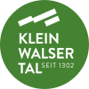 Logo of Kleinwalsertal, circular, green with white text and symbols, since 1302.